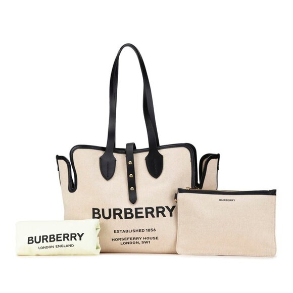 BURBERRY Black Leather Shoulder Bag - Picture 1 of 10